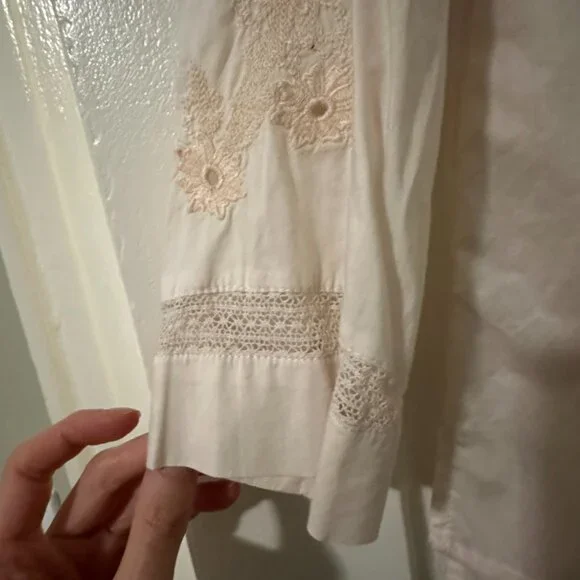 J.Crew Embroidered Cotton Blouse – Size 2 - Picture 12 of 16